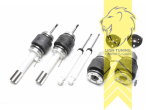 11,5L Tank chrom / ViAir Kompressor chrom, fest, weiss, Wir empfehlen die Verwendung kürzerer Koppelstangen, Nicht passend bei Quattro Modellen, Stahl verzinkt, Eintragungspflichtig / Teilegutachten wird nach Kauf spezifisch ausgestellt
